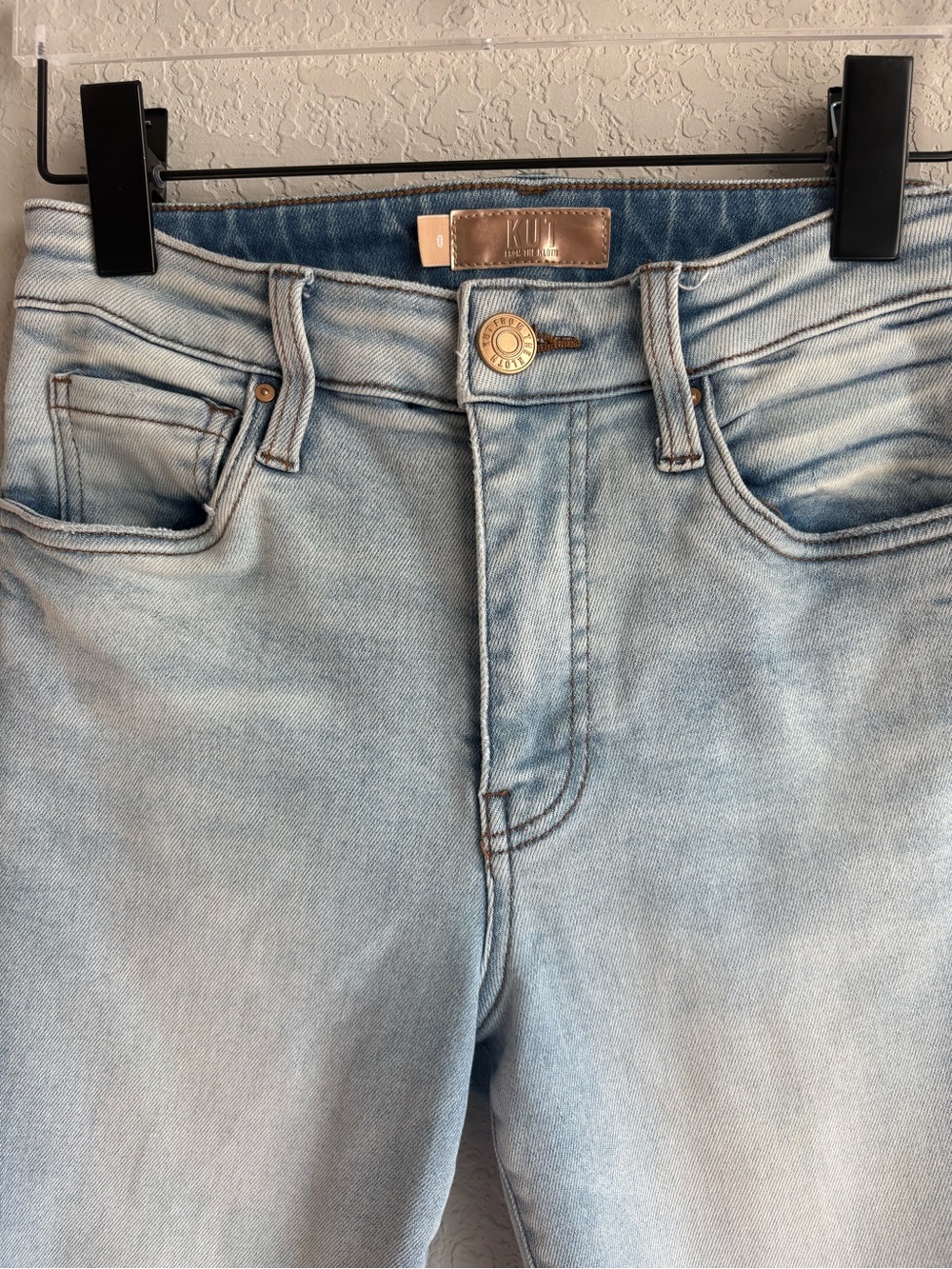 KUT From The Kloth Connie Light Wash High Rise Slim Straight Jeans Size 0 - Picture 4 of 8